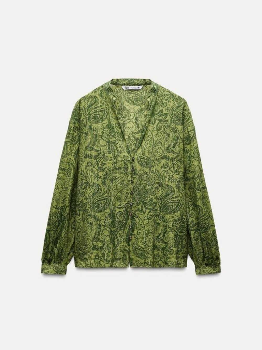 Zara Paisley Print Sheer Blouse | Size Medium | NWT